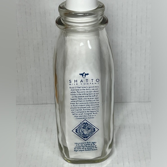 Shatto Immortal Milk Bottle Buck O’Neil Kansas City Monarchs MLB Hall of Fame - Picture 9 of 12